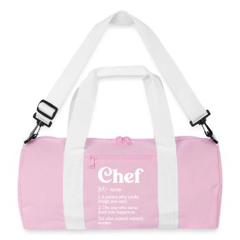 Définition de chef drôle Chef Chef Restaurant Boulanger C - Sac de sport recyclé - rose/blanc - Devant