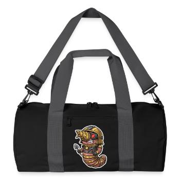 Steampunk Earthworm Drilling and Miner - Recycled Duffel Bag - black/graphite grey - Front