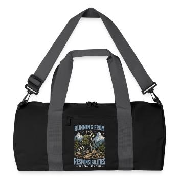 Fuir les responsabilités - Un sentier à la fois - Sac de sport recyclé - noir/gris graphite - Devant