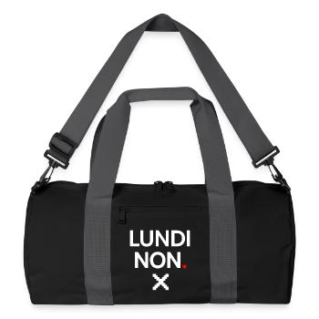 LUNDI NON | Humour lundi minimal - Sac de sport recyclé - noir/gris graphite - Devant
