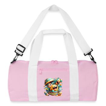 Easter graphic design in Mixed Dimensions style - Recycled Duffel Bag - pink/white - Front