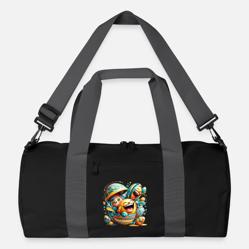 Easter graphic design in Mixed Dimensions style - Recycled Duffel Bag - black/graphite grey