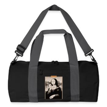 Mona Lisa Modernisiertes Zigaretten-T-Shirt - Recycelte Duffel Bag - Schwarz/Graphitgrau - Vorne