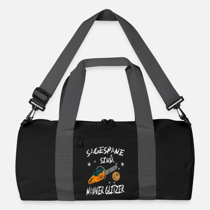 Sägespäne sind Männer Glitzer - Recycelte Duffel Bag - Schwarz/Graphitgrau