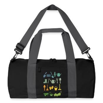 Jardin jardin jardinière jardinière - Sac de sport recyclé - noir/gris graphite - Devant