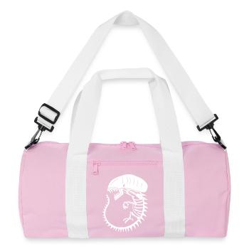 White alien monster skeleton - Recycled Duffel Bag - pink/white - Front
