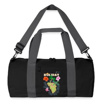 Design de vacances ART - Sac de sport recyclé - noir/gris graphite - Devant