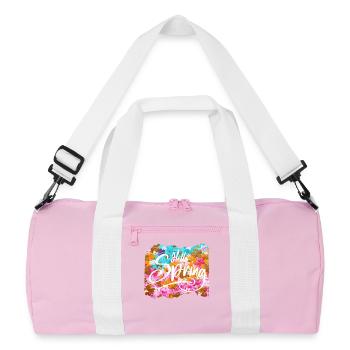 Hello Spring - Frühling - Sonja Ariel von Staden - Recycelte Duffel Bag - Rosa/Weiß - Vorne