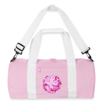 Spring Butterflies - Sonja Ariel von Staden - Recycled Duffel Bag - pink/white - Front