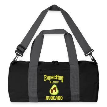 lawyer, humorous lawyer, avocado, baby avocado - Recycled Duffel Bag - black/graphite grey - Front