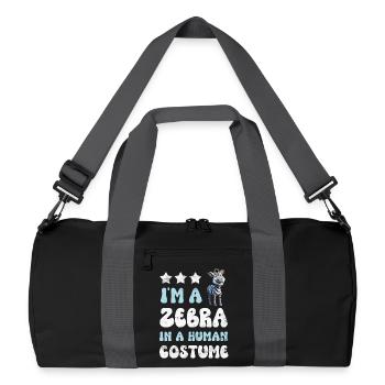 Zebra - Recycelte Duffel Bag - Schwarz/Graphitgrau - Vorne
