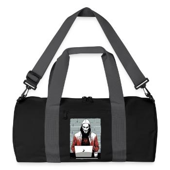 Anonymous Hacker - Recycelte Duffel Bag - Schwarz/Graphitgrau - Vorne