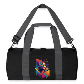 Art du visage moderne - Sac de sport recyclé - noir/gris graphite - Devant