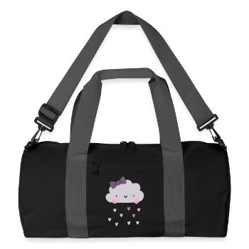 Nuage d’amour - Coeurs - Pluie - Sac de sport recyclé - noir/gris graphite - Devant