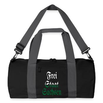 Land libre de Saxe blanc vert maison - Sac de sport recyclé - noir/gris graphite - Devant
