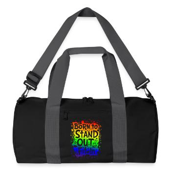 NÉ POUR SE DÉMARQUER, PAS POUR S’INTÉGRER - Sac de sport recyclé - noir/gris graphite - Devant