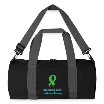 Je le fais à mon rythme - Sac de sport recyclé - noir/gris graphite - Devant