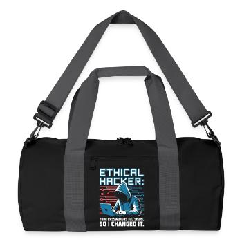 Ethischer Hacker - Recycelte Duffel Bag - Schwarz/Graphitgrau - Vorne