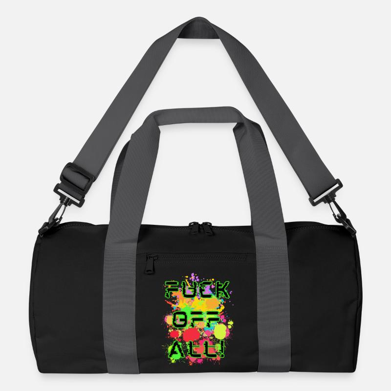 Explosion der Farben mit Untertiteln Recycelte Duffel Bag