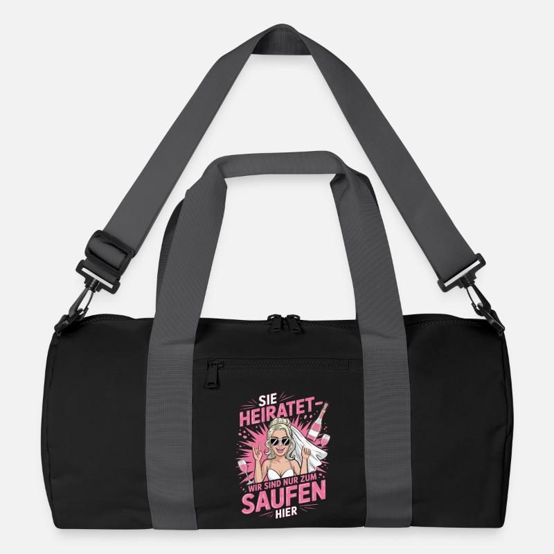 Funny German Hen Party Sie Heiratet Design Recycelte Duffel Bag