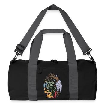 Hänsel und Gretel Hexenhaus Vintage - Recycelte Duffel Bag - Schwarz/Graphitgrau - Vorne