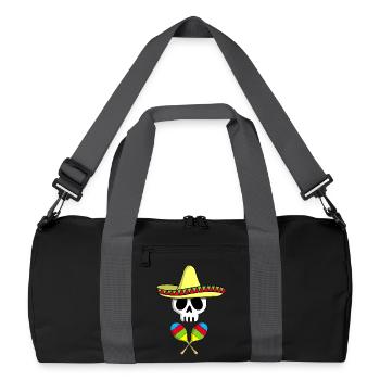 Crâne mexicain - Sac de sport recyclé - noir/gris graphite - Devant