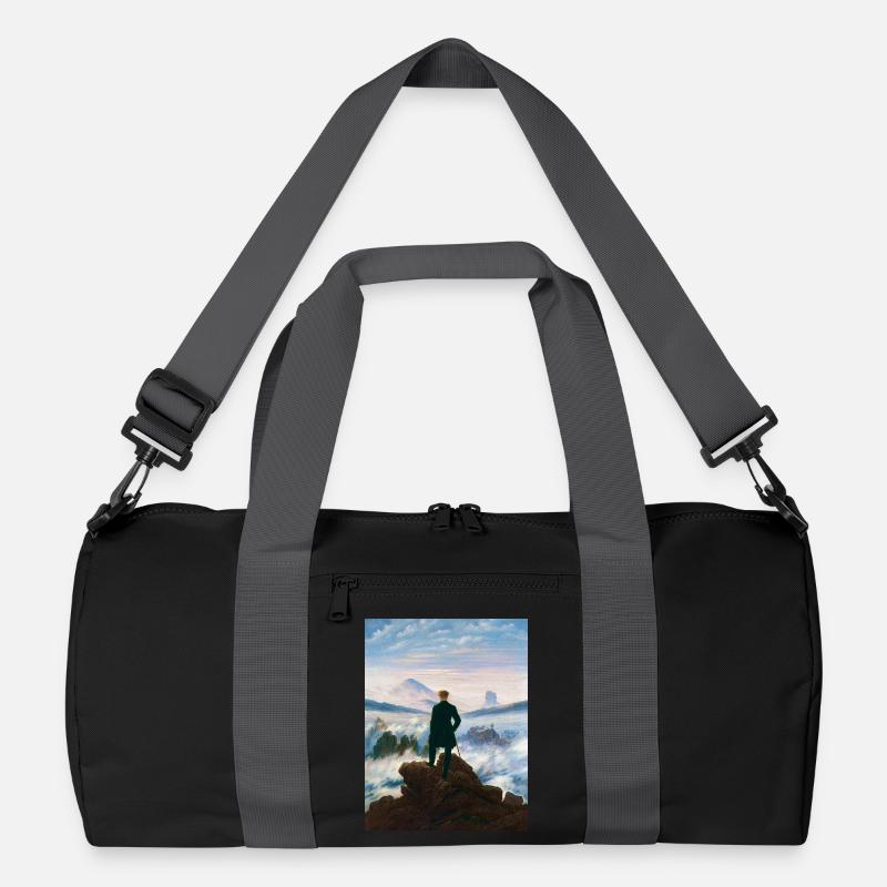 Wanderer über dem Nebelmeer Caspar David Friedrich Recycelte Duffel Bag