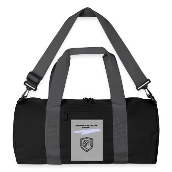Symbole motivant de la pression de protection - Sac de sport recyclé - noir/gris graphite - Devant