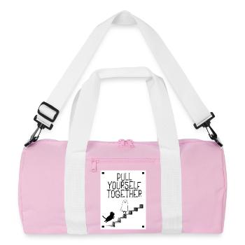 Pull yourself together - Recycled Duffel Bag - pink/white - Front
