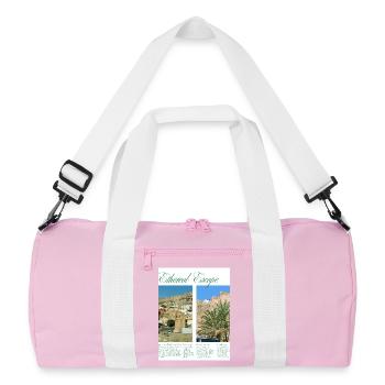 URBEX_PESCADERIA - Recycelte Duffel Bag - Rosa/Weiß - Vorne