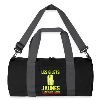 Yellow Vests T-shirt - Recycled Duffel Bag - black/graphite grey - Front