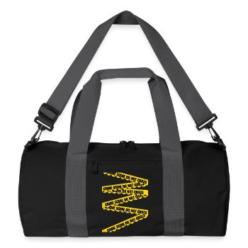 T-shirt à ruban de barrière de scène de crime - Sac de sport recyclé - noir/gris graphite - Devant