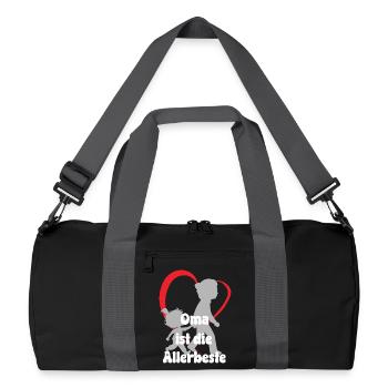 La grand-mère est la meilleure grand-mère avec sa petite-fille - Sac de sport recyclé - noir/gris graphite - Devant