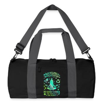 Recycling Is Reincarnation for Things - Recycled Duffel Bag - black/graphite grey - Front