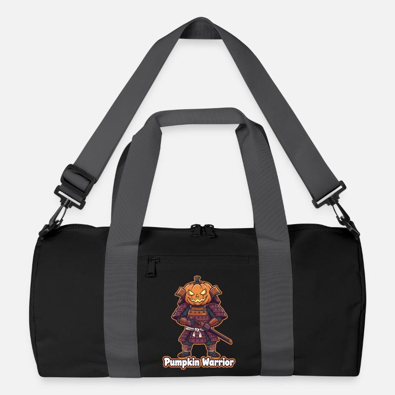 Pumpkin Warrior im Samurai Armor Recycelte Duffel Bag