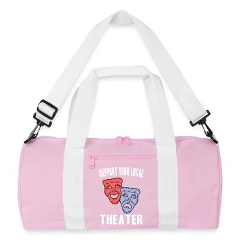 Theatre Actor Gift Ideas - Recycled Duffel Bag - pink/white - Front