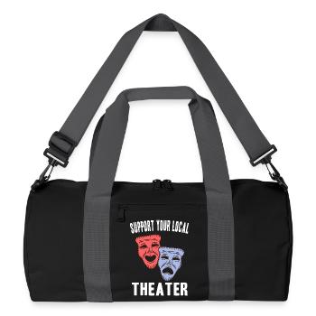 Idées cadeaux pour acteurs de théâtre - Sac de sport recyclé - noir/gris graphite - Devant