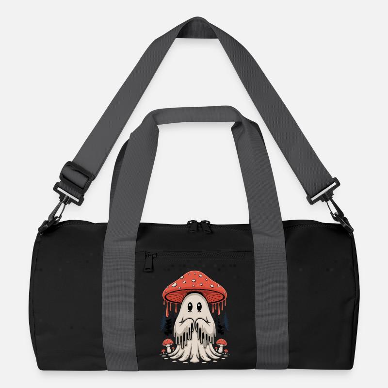 Ghost mushroom with forest magic Recycled Duffel Bag