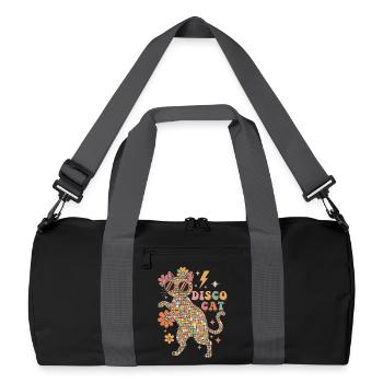 Techno Disco Cat Ball Party Drôle - Sac de sport recyclé - noir/gris graphite - Devant