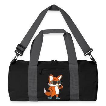 Renard cool - Sac de sport recyclé - noir/gris graphite - Devant