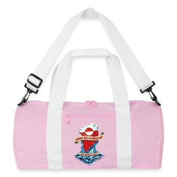 Droit international : Le Groenland donne - Sac de sport recyclé - rose/blanc - Devant