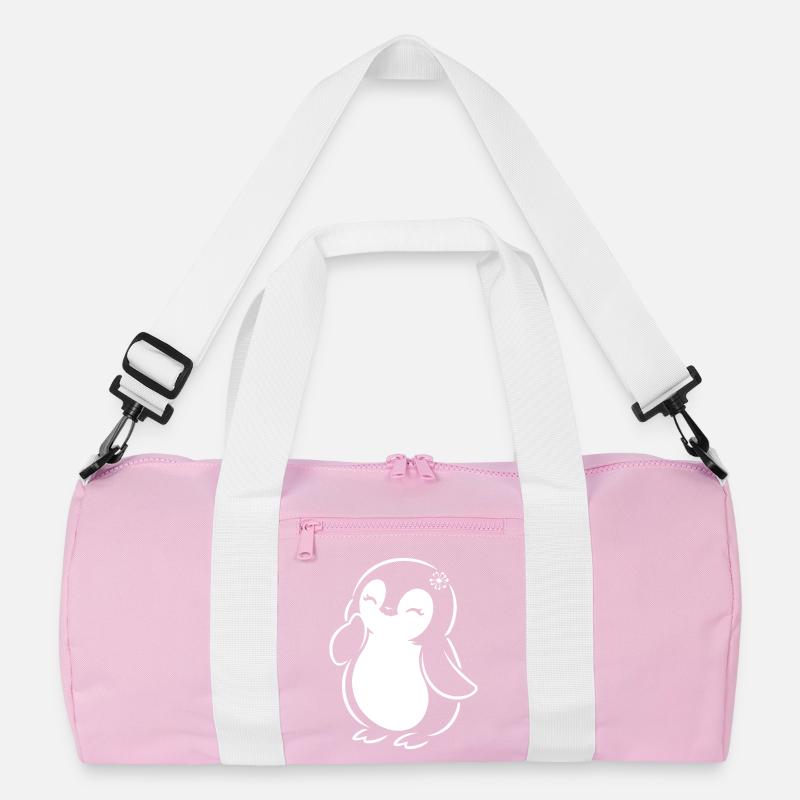 Süßer minimalistisch Pinguin Silhouette Mädchen Recycelte Duffel Bag