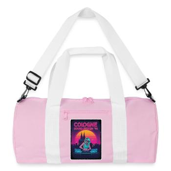 Cologne Retro années 90 - Sac de sport recyclé - rose/blanc - Devant