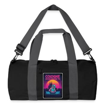 Cologne Retro 90s - Recycelte Duffel Bag - Schwarz/Graphitgrau - Vorne