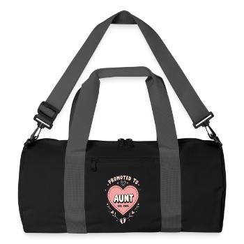Tante 2026 Tante 2026 Befördert zu Tante 2026 - Recycelte Duffel Bag - Schwarz/Graphitgrau - Vorne