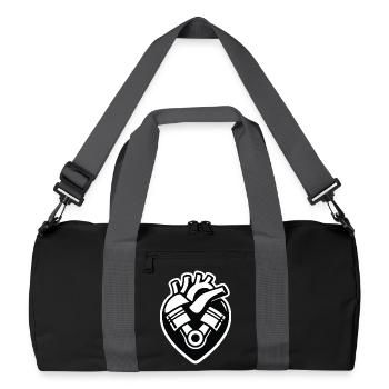 De l’essence dans le sang - Sac de sport recyclé - noir/gris graphite - Devant