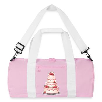 Cake Wedding - Recycled Duffel Bag - pink/white - Front