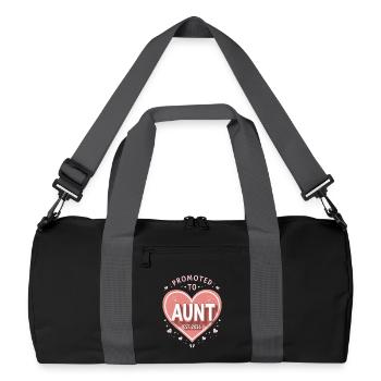 Tante 2026 Tante 2026 Befördert zu Tante 2026 - Recycelte Duffel Bag - Schwarz/Graphitgrau - Vorne