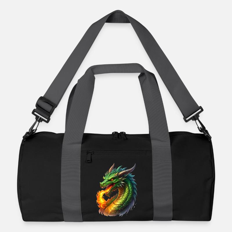 Fire-breathing dragon Recycled Duffel Bag