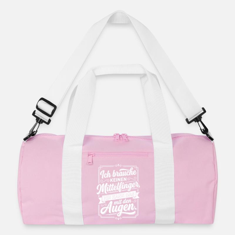 Mittelfinger Augen Spruch frech Recycelte Duffel Bag